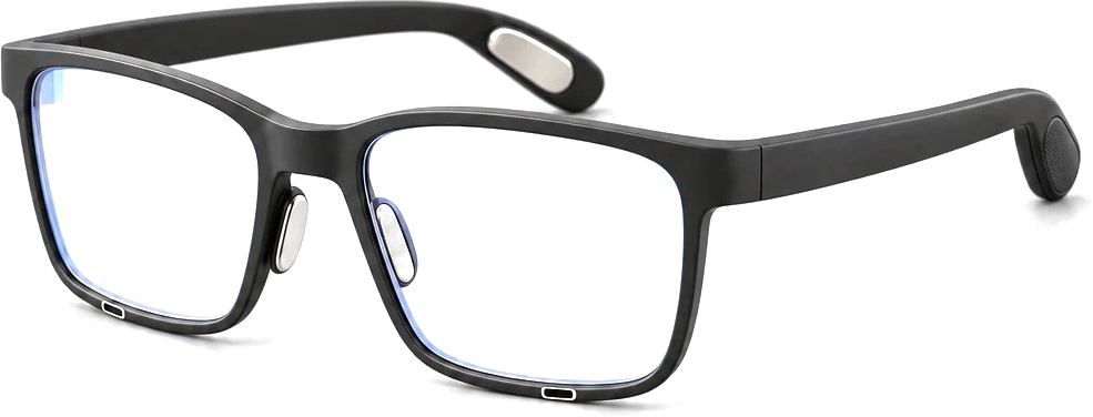 Setu Glasses, a slim graphite frame